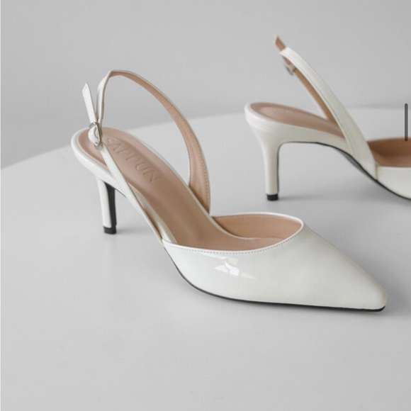 SAPPUN Twili Enamel Slingback Heel (WHITE) - Picture 3 of 15